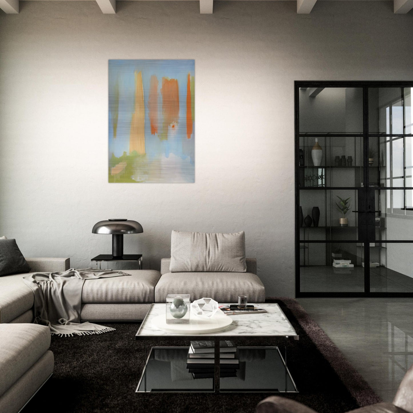 PRIMAVERA 1997 - Esteban Vicente Brushed Aluminum Print - 70x100 cm / 28x40 inches | Esteban Vicente Aluminum Print | Esteban Vicente Prints
