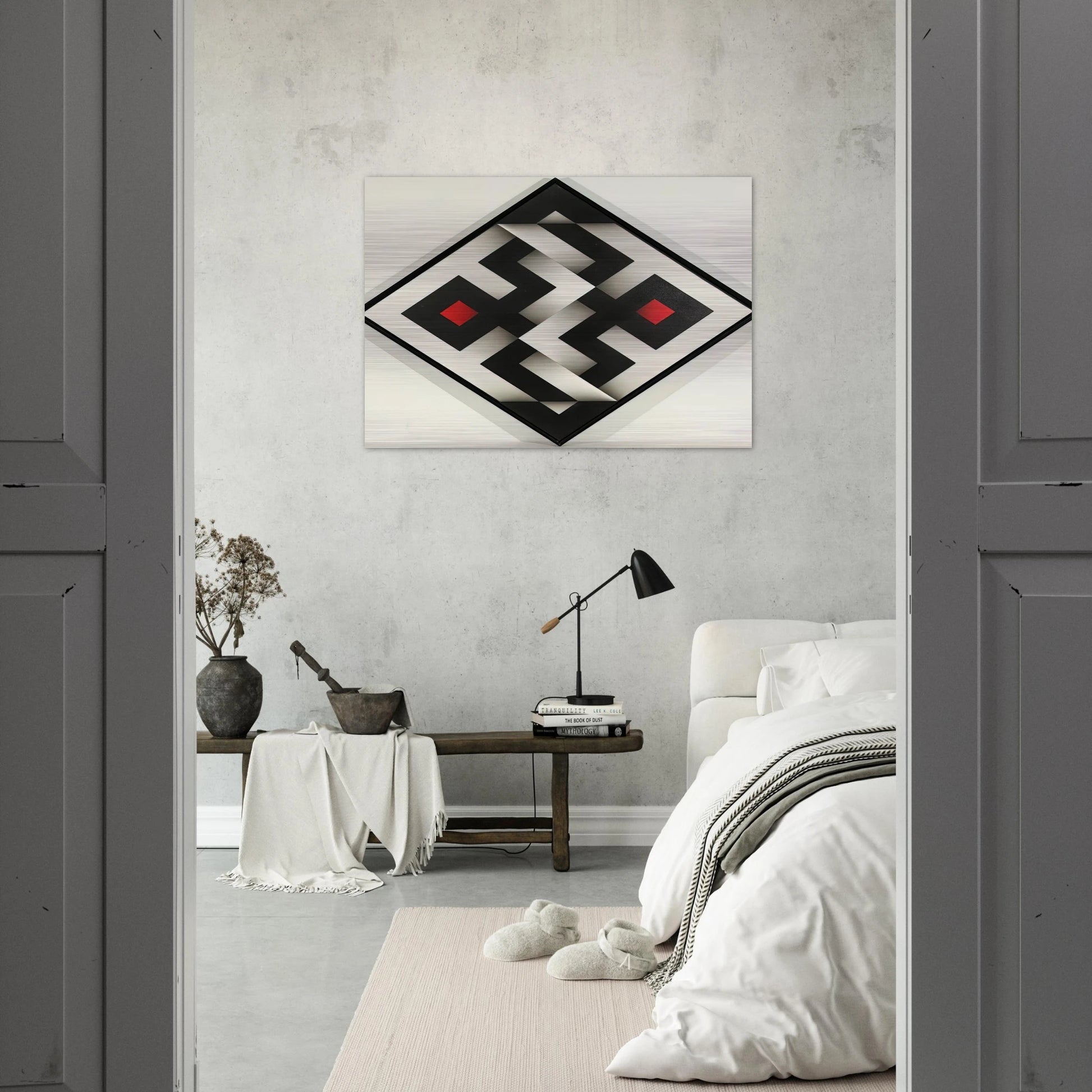 Ibawabi - 1975 - Omar Rayo Brushed Aluminum Print - 70x100 cm / 28x40 inches | Omar Rayo Aluminum Print | Omar Rayo Prints