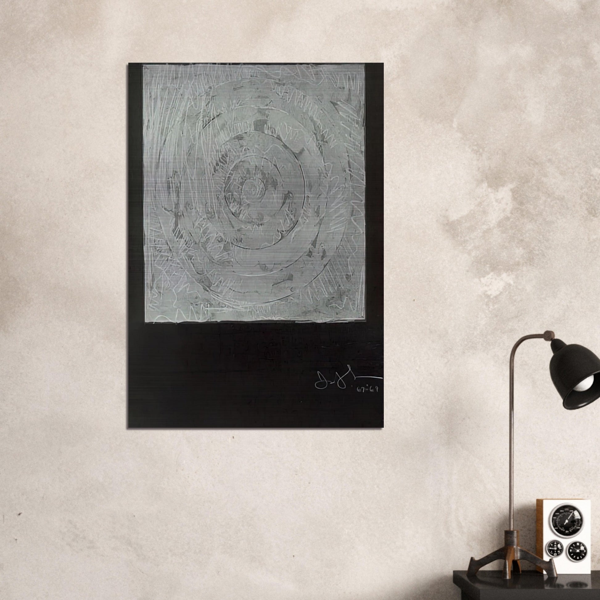 WHITE TARGET 1969 - Jasper Johns Brushed Aluminum Print - 70x100 cm / 28x40 inches | Jasper Johns Aluminum Print | Jasper Johns Prints