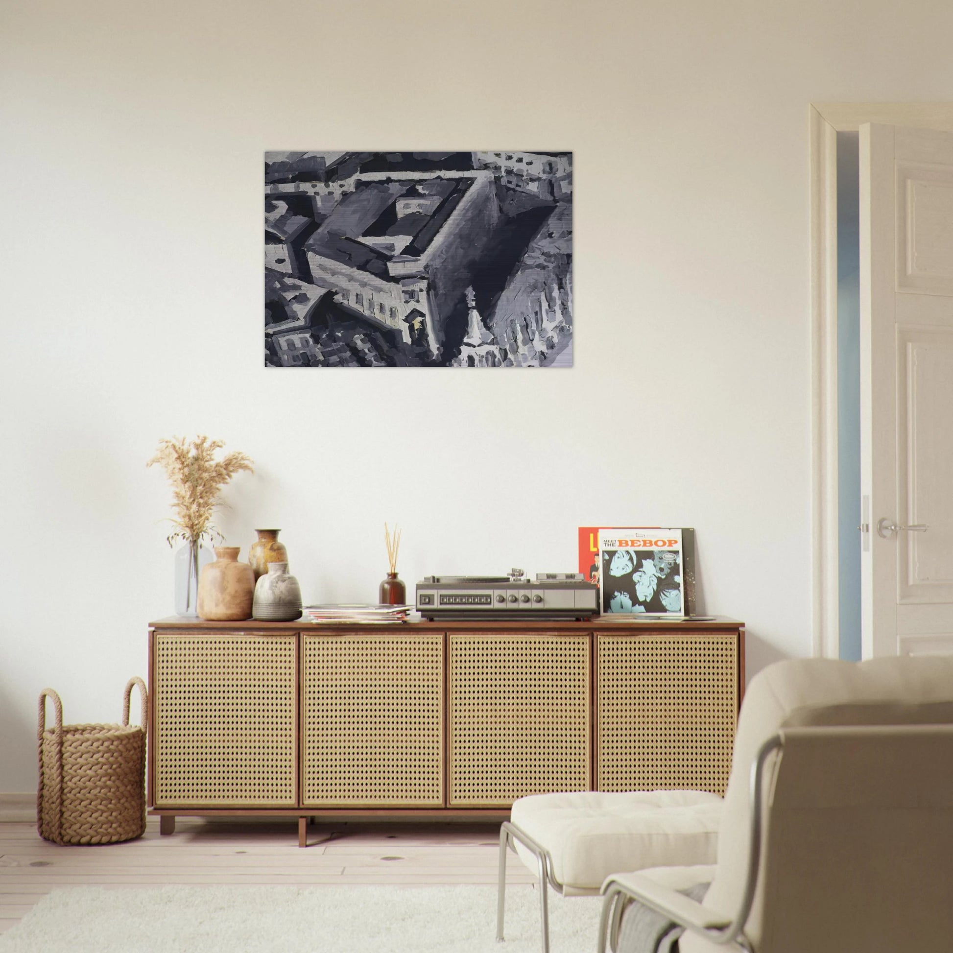 TOWNSCAPE M2 1968 - Gerhard Richter Brushed Aluminum Print - 70x100 cm / 28x40 inches | Gerhard Richter Aluminum Print | Gerhard Richter Prints