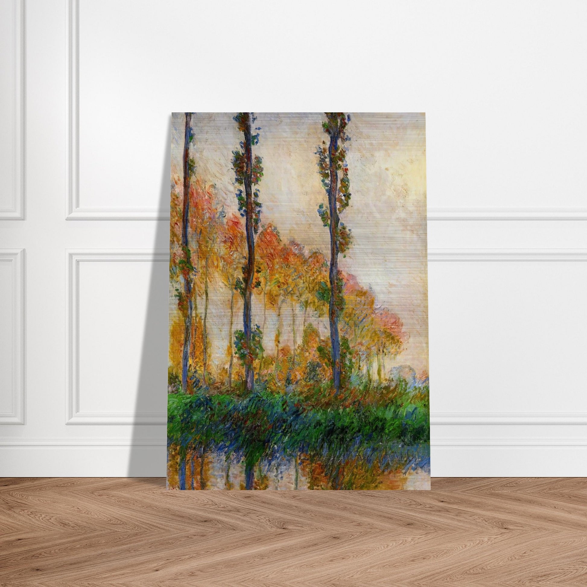 The Three Trees, Autumn - claude monet Brushed Aluminum Print - 70x100 cm / 28x40 inches | claude monet Aluminum Print | claude monet Prints