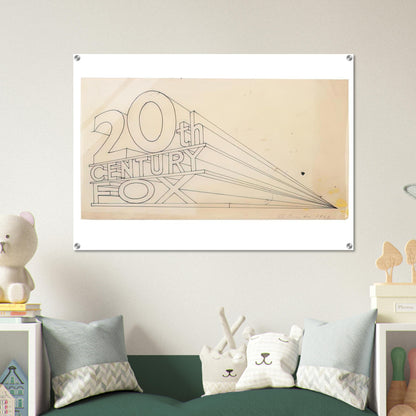 TRADEMARK STUDY 4 1962 - Edward Ruscha Acrylic Print - 70x100 cm / 28x40″ inches