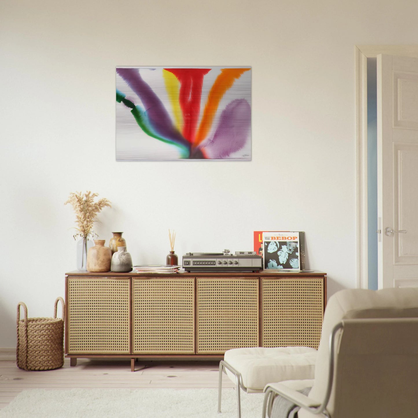 Phenomena Compass Bearing - 1979 - Paul Jenkins Brushed Aluminum Print - 70x100 cm / 28x40 inches | Paul Jenkins Aluminum Print | Paul Jenkins Prints