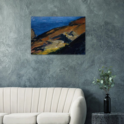 Rocks and Shore - Edward Hopper Brushed Aluminum Print - 70x100 cm / 28x40 inches | Edward Hopper Aluminum Print | Edward Hopper Prints