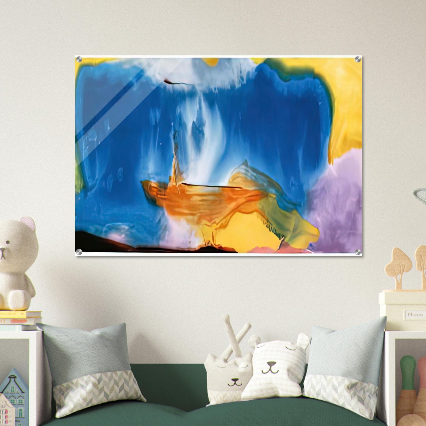 Moveable Blue, 1973- - Helen Frankenthaler Acrylic Print - 70x100 cm / 28x40″ inches
