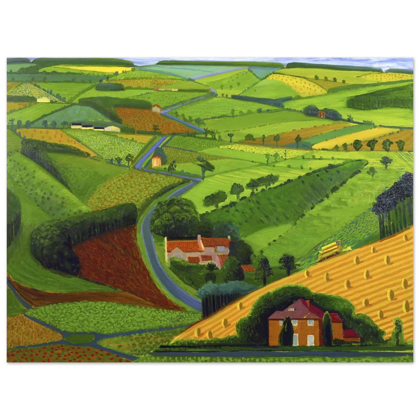David Hockney - David Hockney Wall art - 27x35 cm / 11x14 Inches - Premium Wooden Framed Poster With Fine Art Paper - Black frame