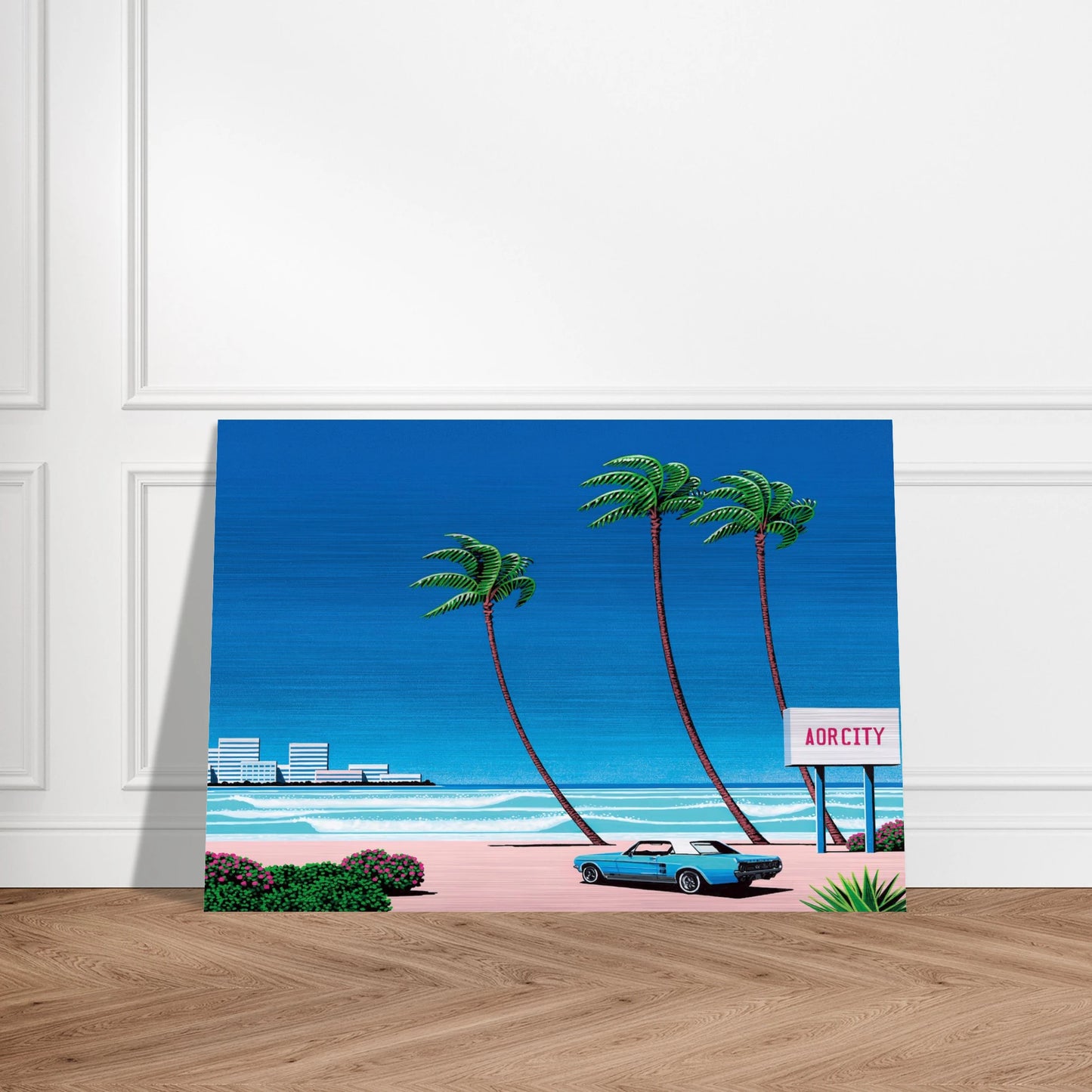 Light Mellow Sealine - Hiroshi Nagai Brushed Aluminum Print - 70x100 cm / 28x40 inches | Hiroshi Nagai Aluminum Print | Hiroshi Nagai Prints