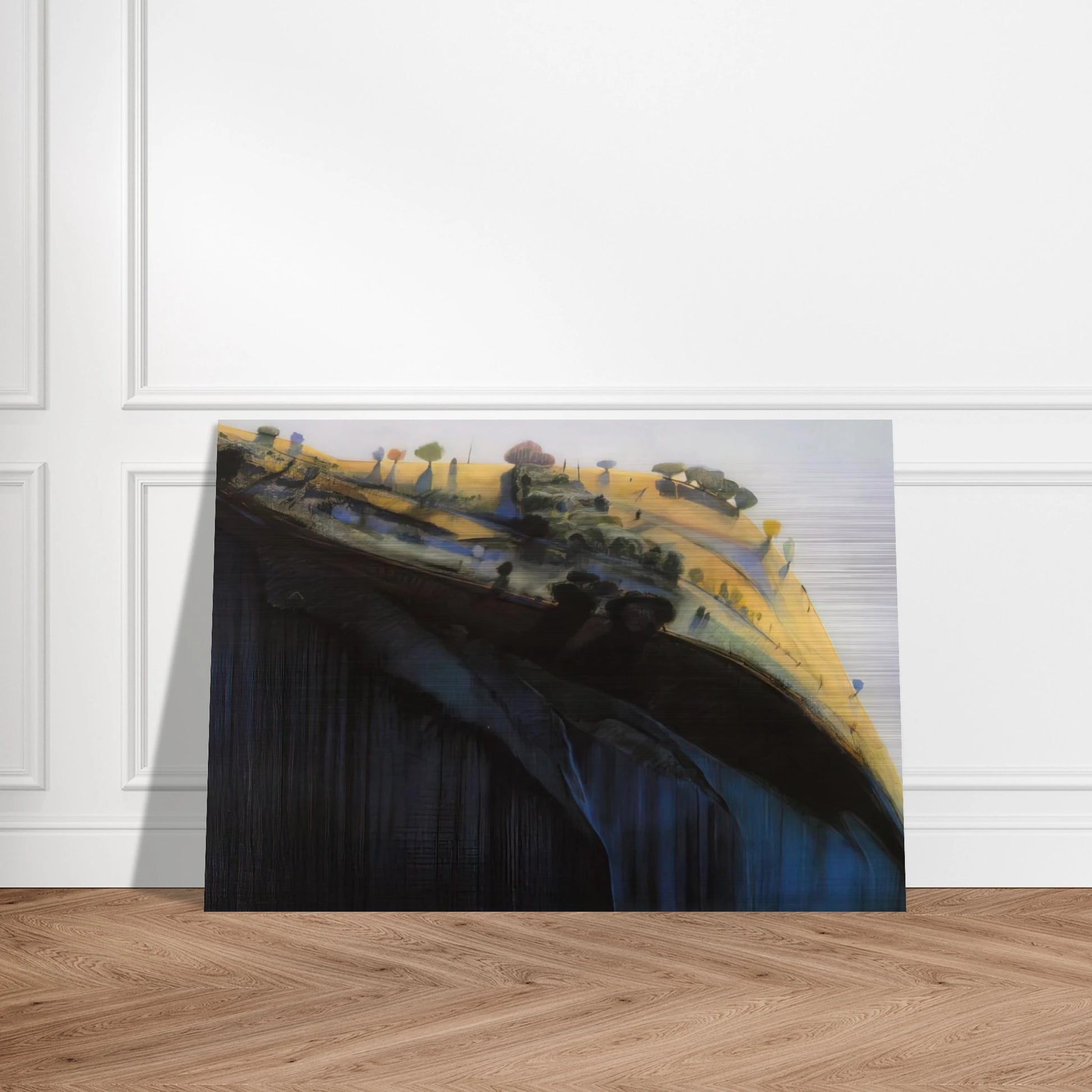 Coloma Ridge - 1968 - Wayne Thiebaud Brushed Aluminum Print - 70x100 cm / 28x40 inches | Wayne Thiebaud Aluminum Print | Wayne Thiebaud Prints