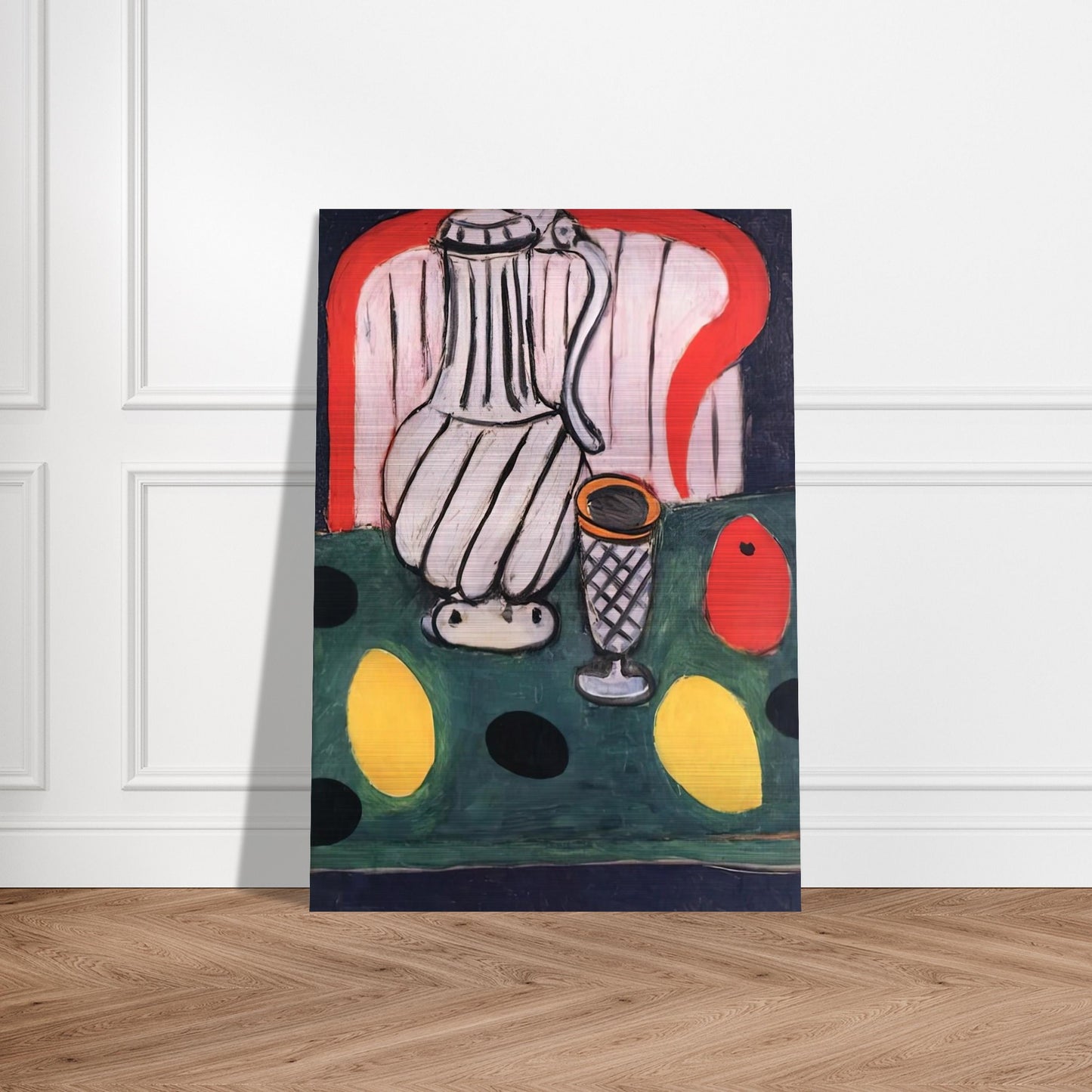 TIN PITCHER LEMON AND ARMCHAIR 1939 - Henri Matisse Brushed Aluminum Print - 70x100 cm / 28x40 inches | Henri Matisse Aluminum Print | Henri Matisse Prints