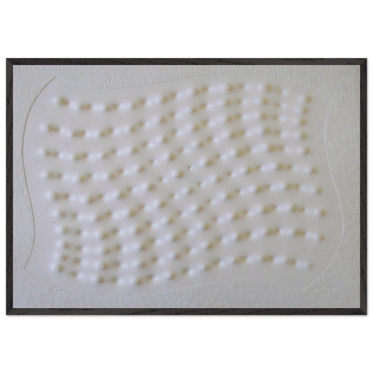 Superficie III - 1995 - Enrico Castellani 70x100 cm / 28x40 inches Framed Art Print – Black Wooden Frame