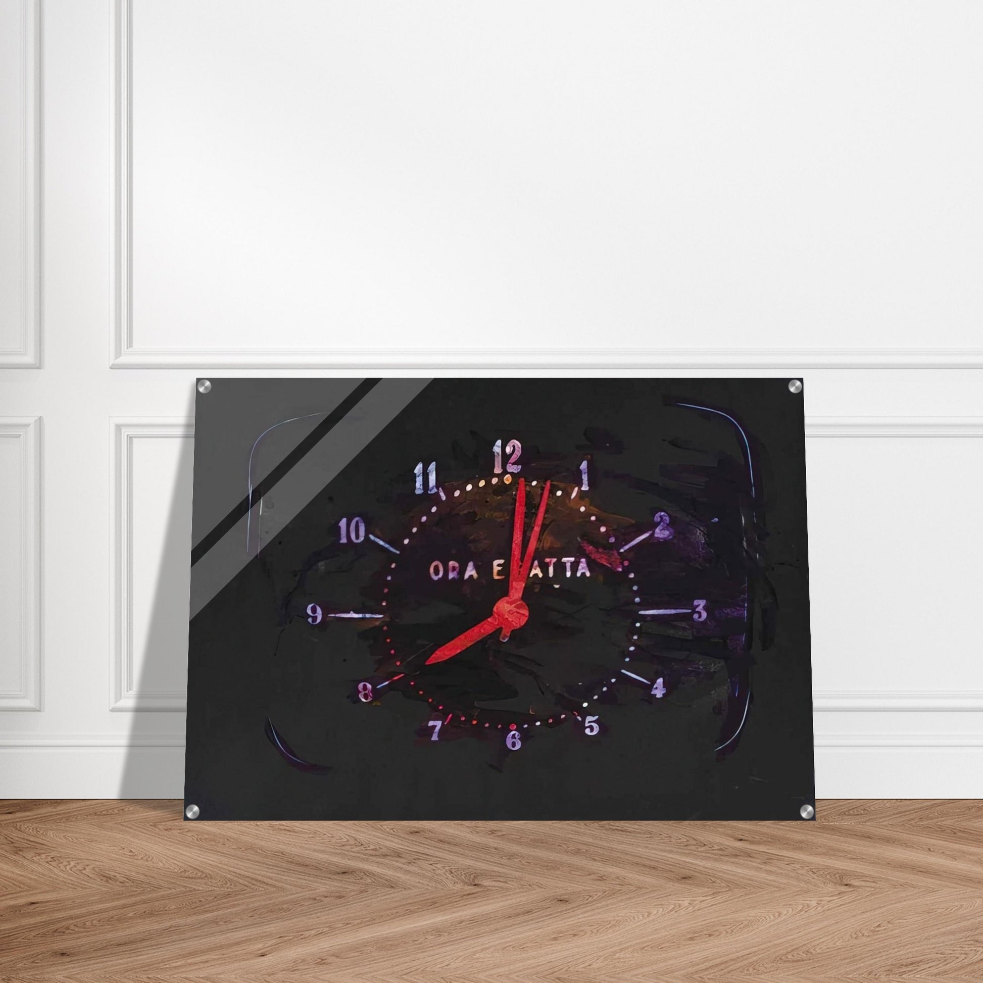 The Exact Time - 1973 - Mario Schifano Acrylic Print - 70x100 cm / 28x40″ inches | Mario Schifano Wall Art | Mario Schifano Prints