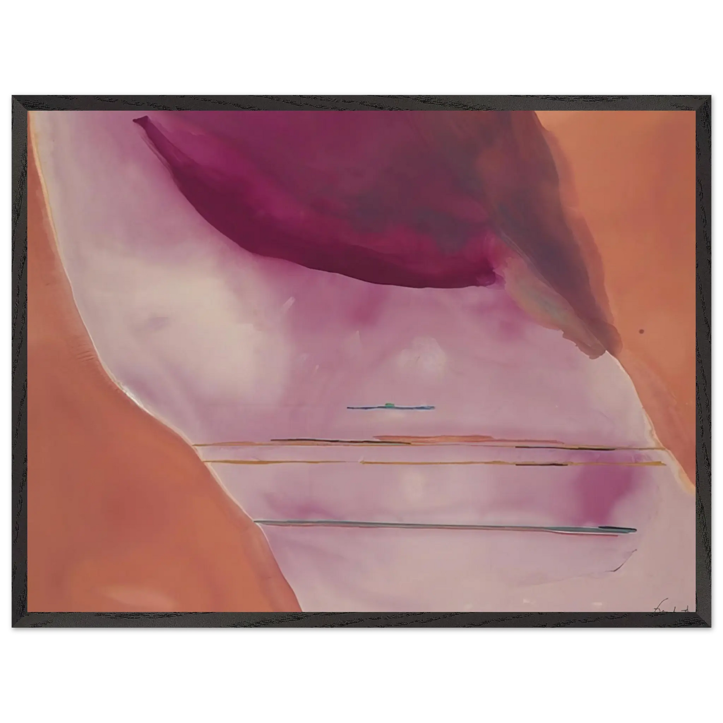Helen Frankenthaler - Pendulum - 1972 Wall art - 30x40 cm / 12x16 Inches - Premium Wooden Framed Poster With Fine Art Paper - White frame
