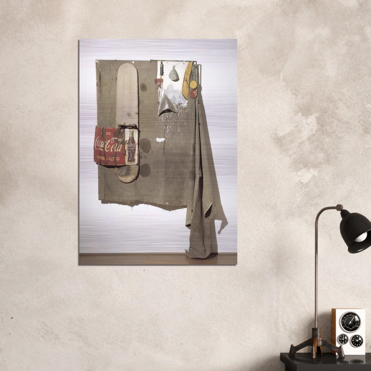 DYLABY 1962 - Robert Rauschenberg Brushed Aluminum Print - 70x100 cm / 28x40 inches | Robert Rauschenberg Aluminum Print | Robert Rauschenberg Prints