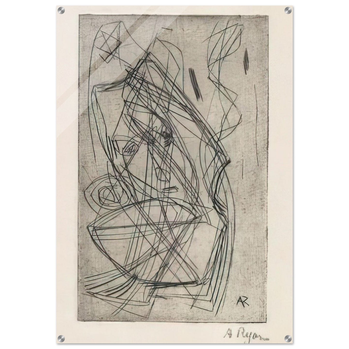 Prostrating Figure - 1945 - Anne Ryan Acrylic Print - 70x100 cm / 28x40″ inches | Anne Ryan Wall Art | Anne Ryan Prints