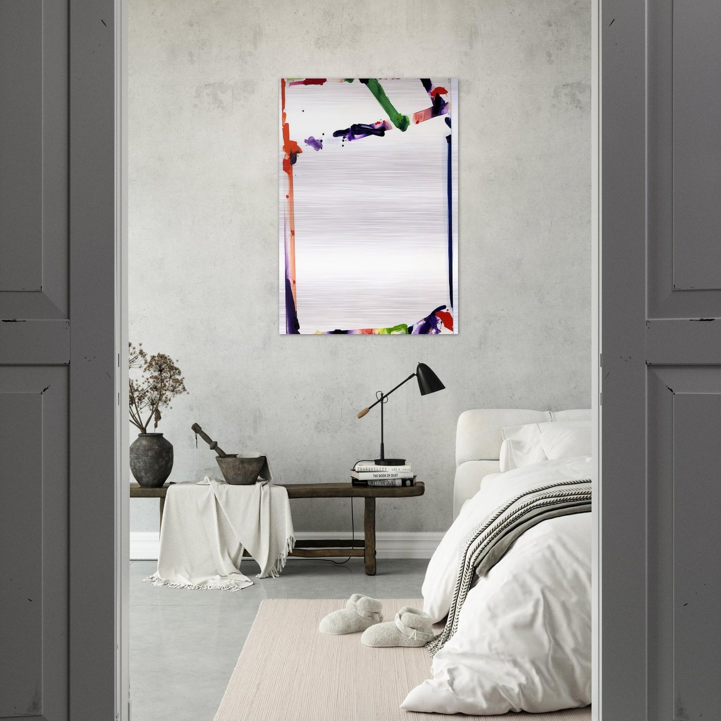 Untitled  SF71-045  - Sam Francis Brushed Aluminum Print - 70x100 cm / 28x40 inches | Sam Francis Aluminum Print | Sam Francis Prints