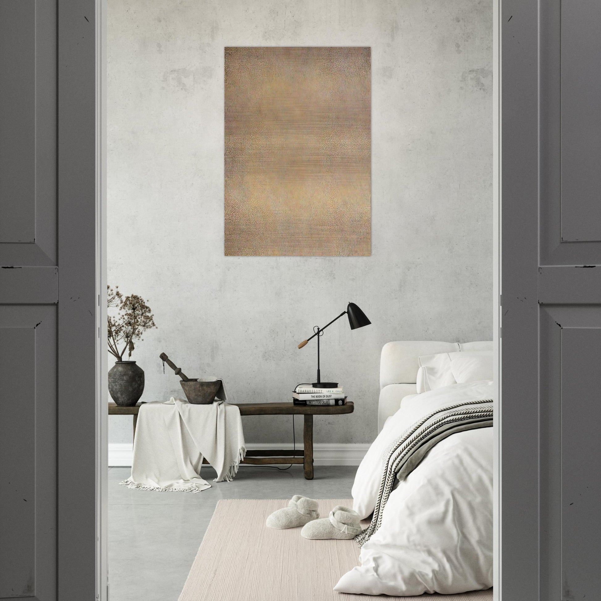 Golden Presence - Richard Pousette-Dart Brushed Aluminum Print - 70x100 cm / 28x40 inches | Richard Pousette-Dart Aluminum Print | Richard Pousette-Dart Prints