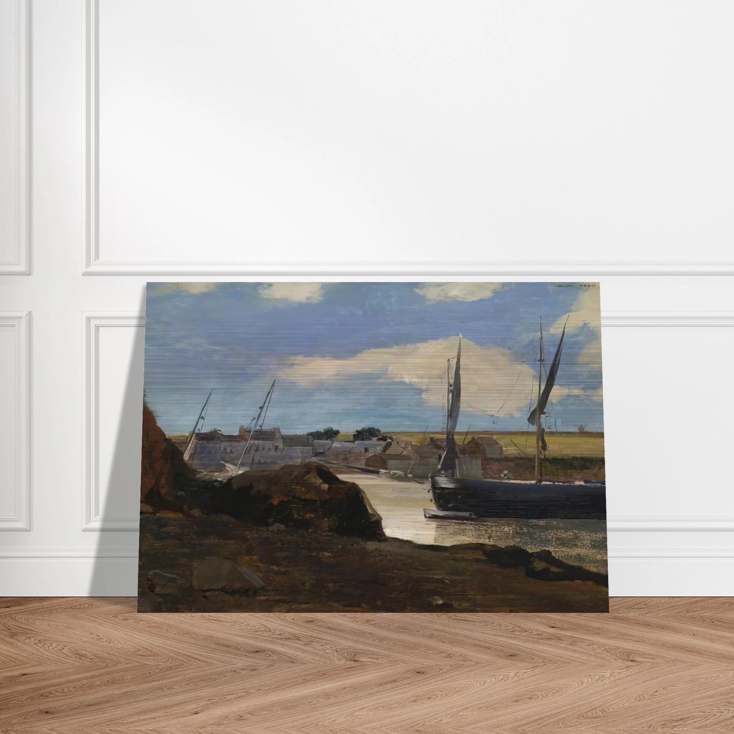 THE PORT OF MORGAT 1882 - Odilon Redon Brushed Aluminum Print - 70x100 cm / 28x40 inches | Odilon Redon Aluminum Print | Odilon Redon Prints