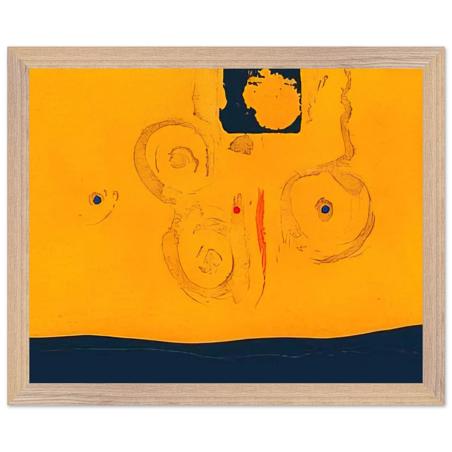Helen Frankenthaler - Plaza Real - 1988 Wall art - A3 (29.7 x 42  cm) - Premium Wooden Framed Poster With Fine Art Paper-canvas - White frame