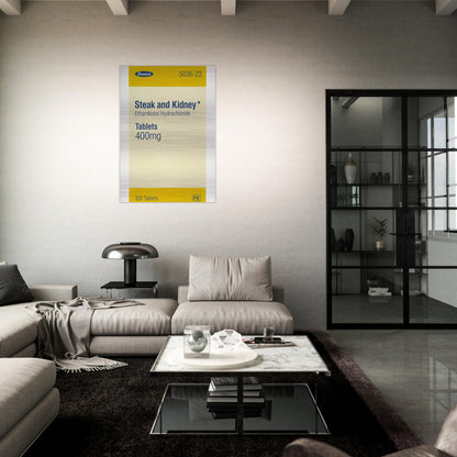 STEAK AND KIDNEY 1999 - Damien Hirst Brushed Aluminum Print - 70x100 cm / 28x40 inches | Damien Hirst Aluminum Print | Damien Hirst Prints