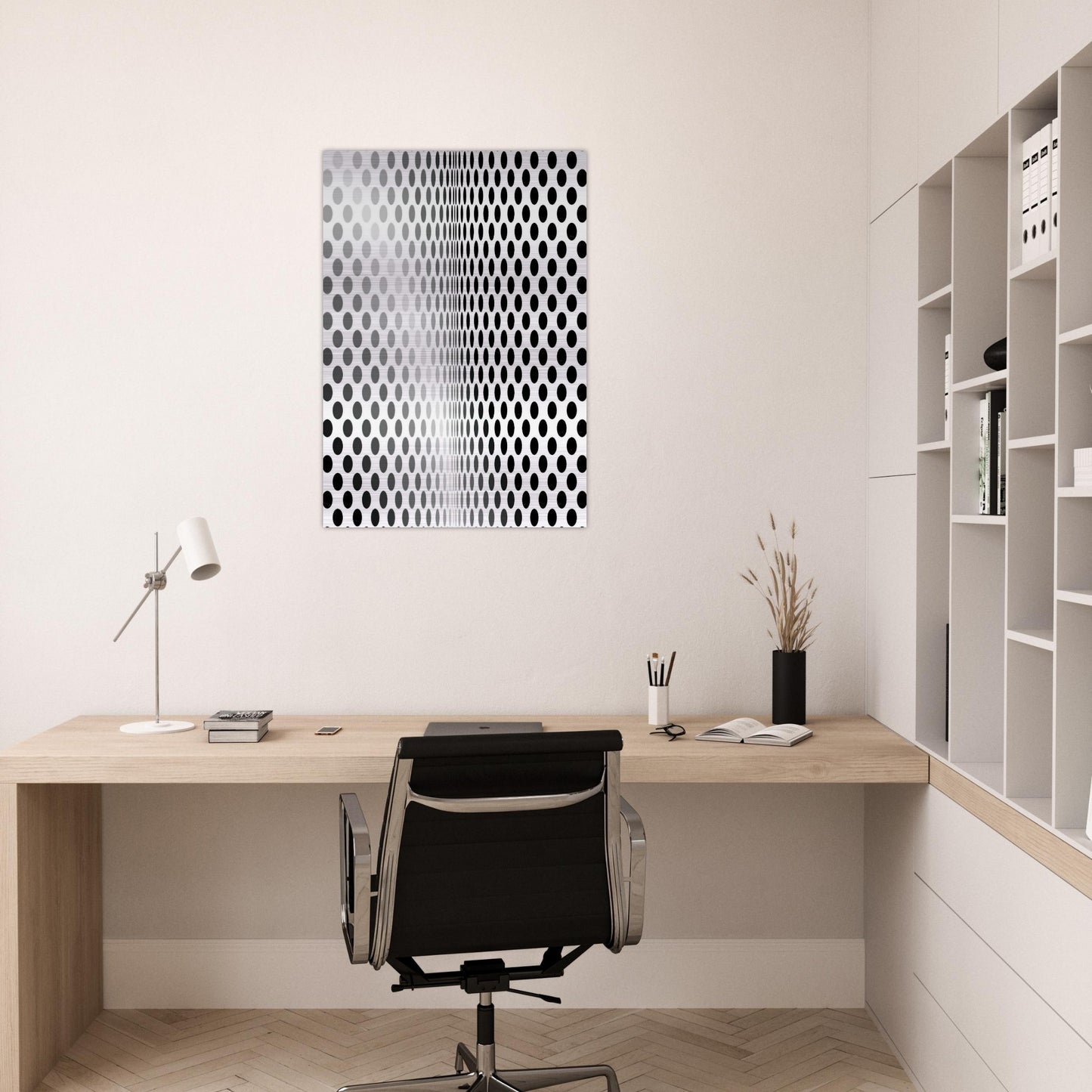 LOSS 1964 - Bridget Riley Brushed Aluminum Print - 70x100 cm / 28x40 inches | Bridget Riley Aluminum Print | Bridget Riley Prints