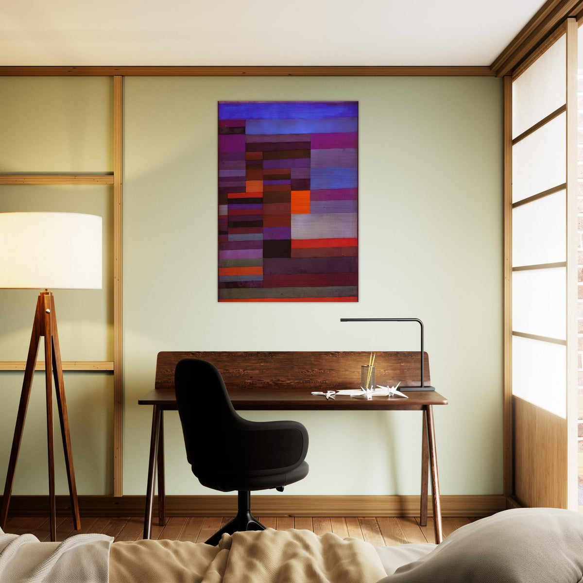 FIRE EVENING 1929 - Paul Klee Brushed Aluminum Print - 70x100 cm / 28x40 inches | Paul Klee Aluminum Print | Paul Klee Prints