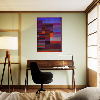 FIRE EVENING 1929 - Paul Klee Brushed Aluminum Print - 70x100 cm / 28x40 inches | Paul Klee Aluminum Print | Paul Klee Prints