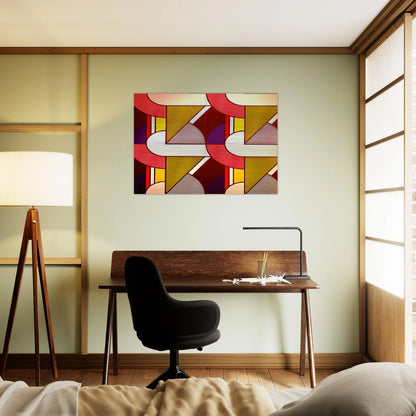 MODULAR PAINTING WITH FOUR PANELS 2 1969 - Roy Lichtenstein Brushed Aluminum Print - 70x100 cm / 28x40 inches | Roy Lichtenstein Aluminum Print | Roy Lichtenstein Prints