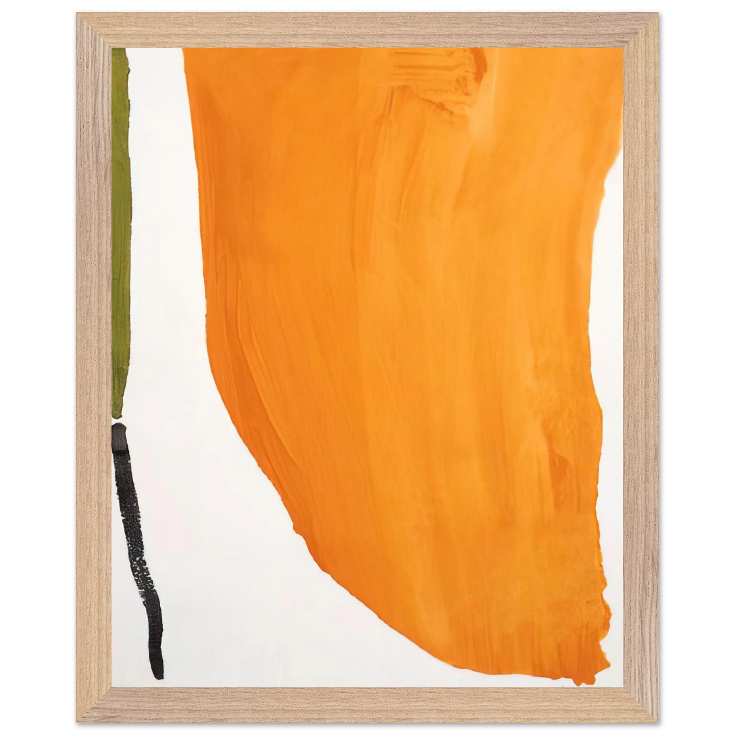 Helen Frankenthaler - Orange Downpour - 1970 Wall art - 40x50 cm / 16x20 inches - Premium Wooden Framed Poster With Fine Art Paper-canvas - White frame