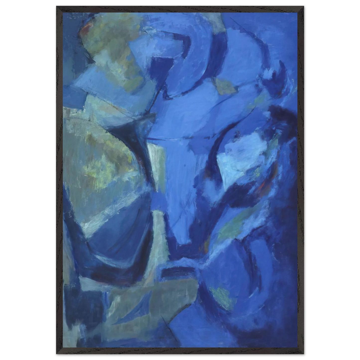 THE STORMY SEA 1958 - Alma Woodsey Thomas 70x100 cm / 28x40 inches Framed Art Print – Black Wooden Frame