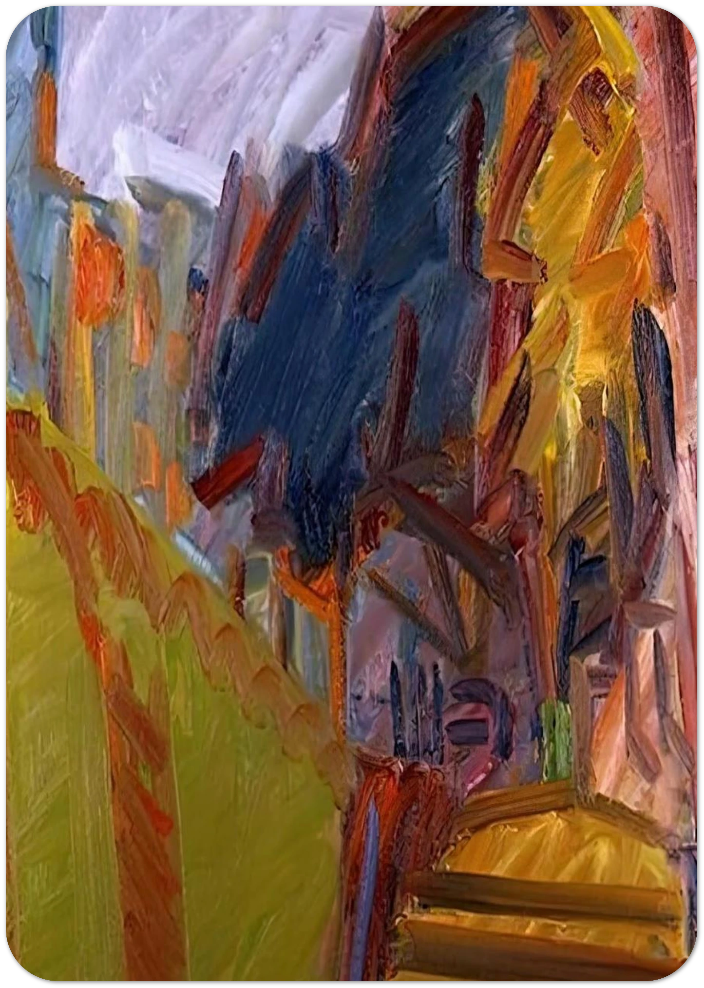 ALBERO DI FRONTE By Frank Auerbach Pack of 10 Post Cards | Frank Auerbach Post Cards | A6 (10.5 x 14.8 cm) - 4.1 x 5.8 inches