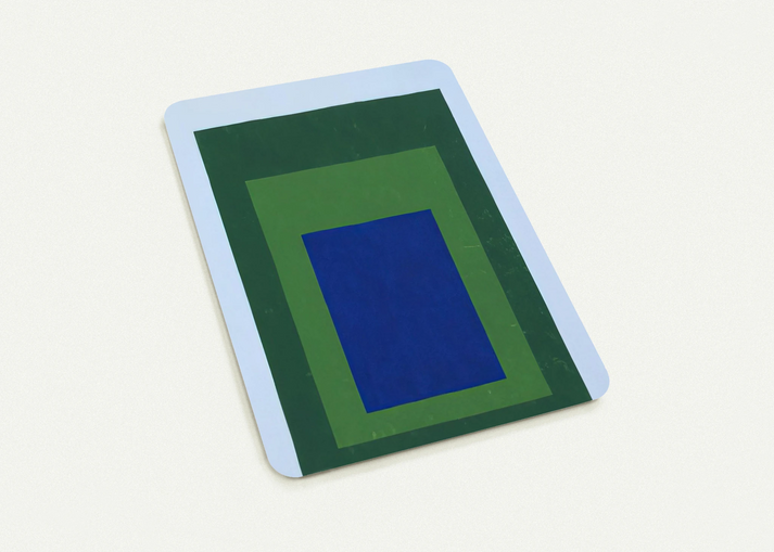 HOMAGE TO THE SQUARE BLUE GREEN 1950 By Josef Albers Pack of 10 Post Cards | Josef Albers Post Cards | A6 (10.5 x 14.8 cm) - 4.1 x 5.8 inches