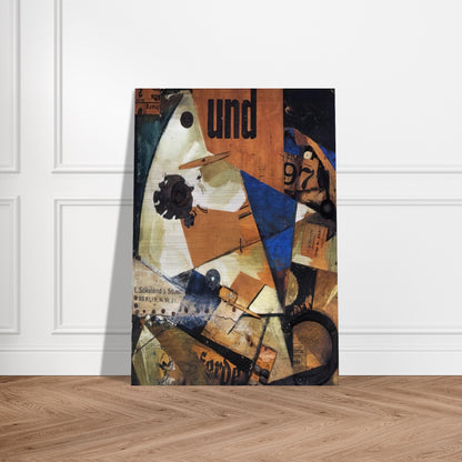 THE AND PICTURE 1919 - Kurt Schwitters Brushed Aluminum Print - 70x100 cm / 28x40 inches | Kurt Schwitters Aluminum Print | Kurt Schwitters Prints