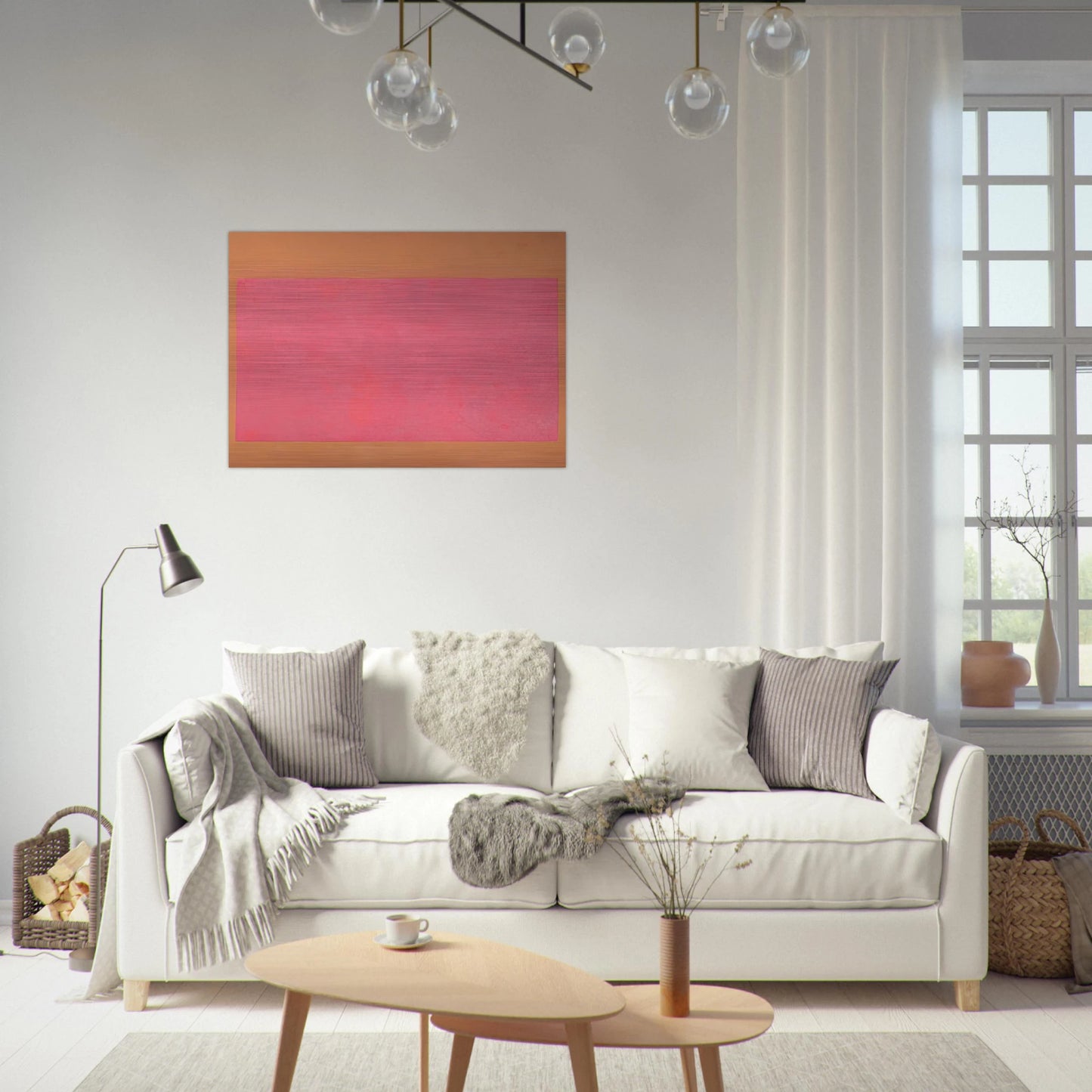 Rose Sun Box Nr. 2 - 1969 - Theodoros Stamos Brushed Aluminum Print - 70x100 cm / 28x40 inches | Theodoros Stamos Aluminum Print | Theodoros Stamos Prints