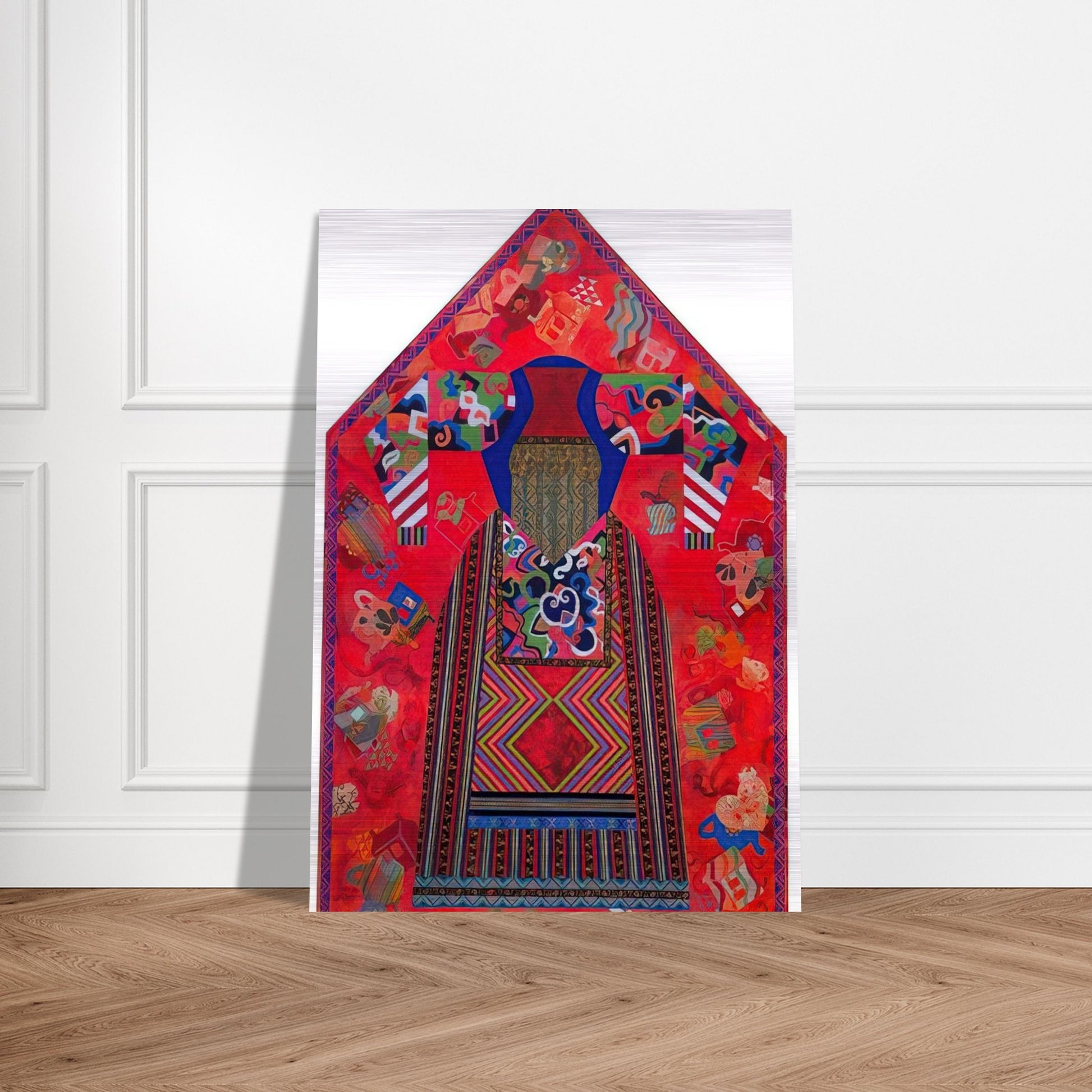 The Poet - Feminist Art, PD Pattern and Decoration - Miriam Schapiro Brushed Aluminum Print - 70x100 cm / 28x40 inches | Miriam Schapiro Aluminum Print | Miriam Schapiro Prints
