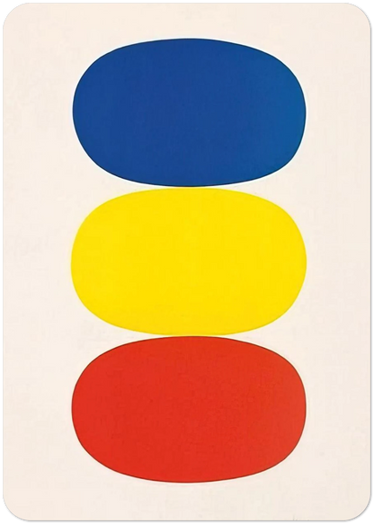 Blue and Yellow and Red-Orange By Ellsworth Kelly Pack of 10 Post Cards | Ellsworth Kelly Post Cards | A6 (10.5 x 14.8 cm) - 4.1 x 5.8 inches