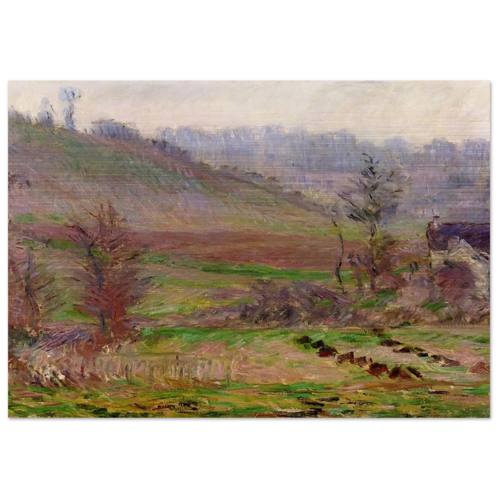 Valley of Falaise - claude monet Brushed Aluminum Print - 70x100 cm / 28x40 inches | claude monet Aluminum Print | claude monet Prints