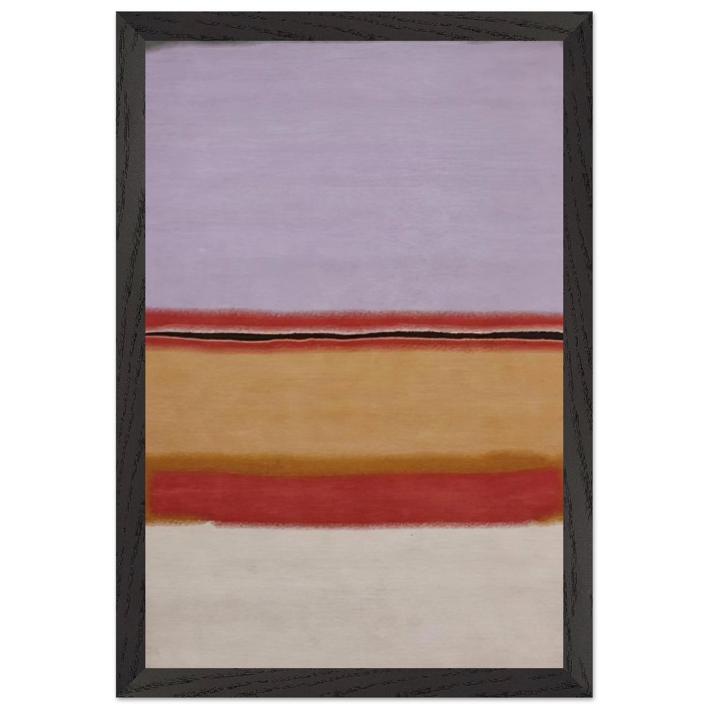 Mark Rothko - Orange over Violet - 1968 Wall Art - 30x40 cm / 12x16 inches - Premium Wooden Framed Poster With Fine Art Paper - White frame
