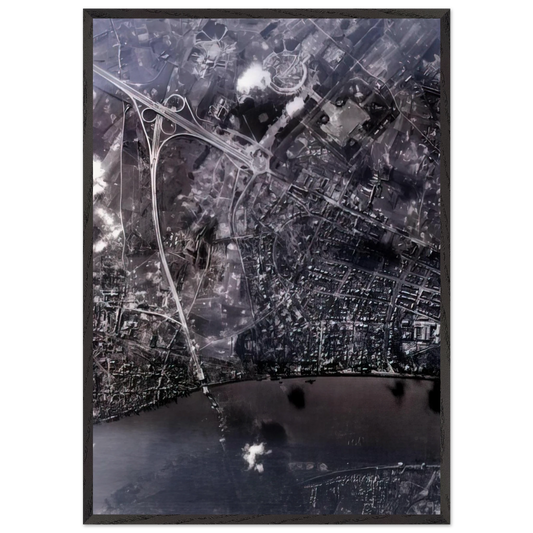 14 FEB 45 2002 - Gerhard Richter 70x100 cm / 28x40 inches Framed Art Print – Black Wooden Frame