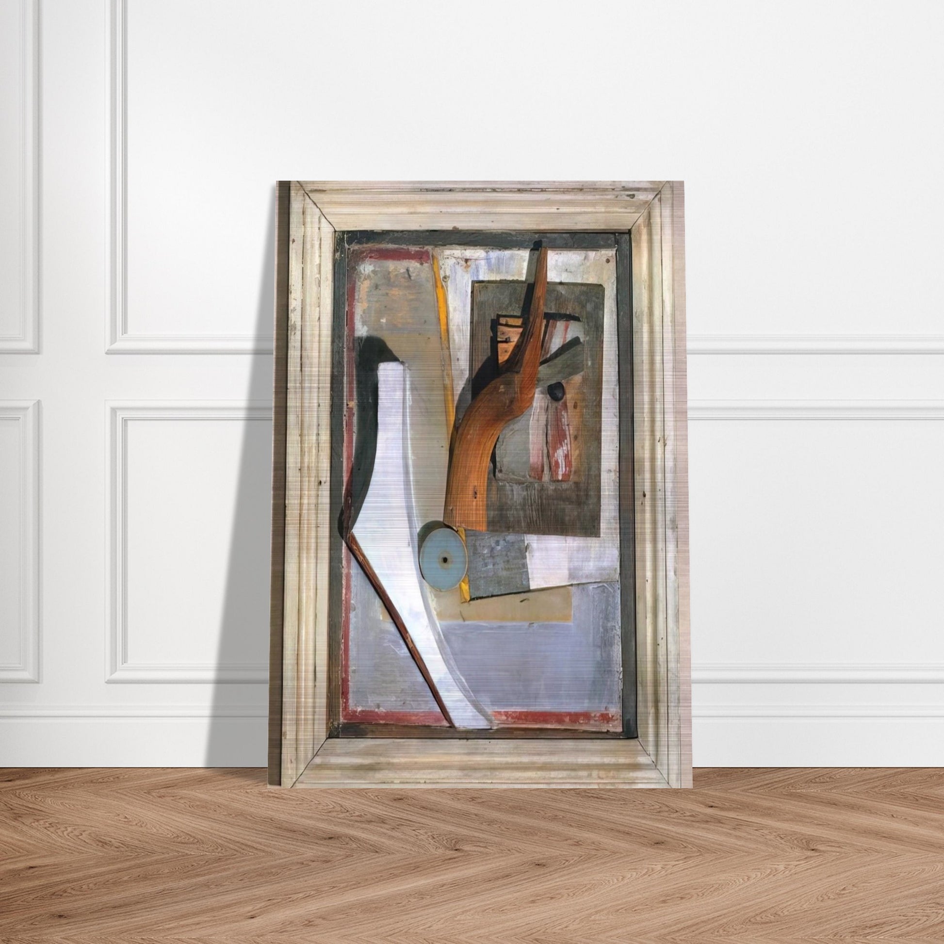 RELIEF IN RELIEF 1945 - Kurt Schwitters Brushed Aluminum Print - 70x100 cm / 28x40 inches | Kurt Schwitters Aluminum Print | Kurt Schwitters Prints