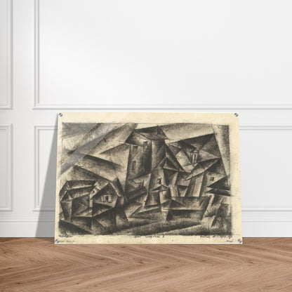 THE VILLAGE OF LEGEFELD I DORF LEGEFELD I 1916 - Lyonel Feininger Acrylic Print - 70x100 cm / 28x40″ inches | Lyonel Feininger Wall Art | Lyonel Feininger Prints