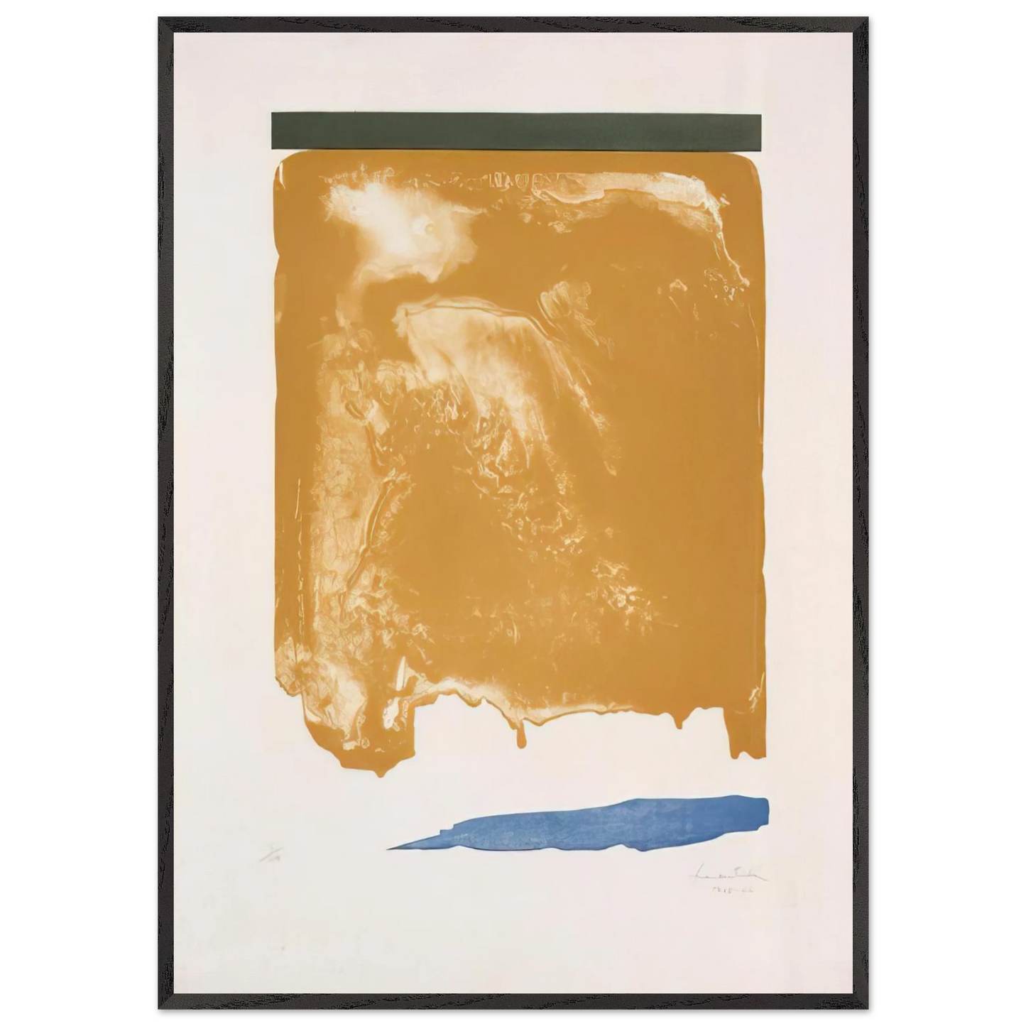 Helen Frankenthaler - Persian Garden - 1966 Wall art - 20x25 cm / 8x10 inches - Premium Wooden Framed Poster With Fine Art Paper-canvas - Black frame