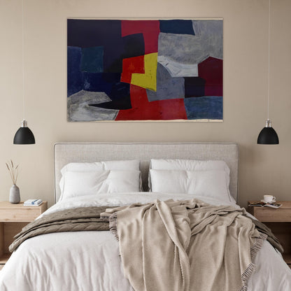 Composition grise, rouge et jaune - 1960 - Serge Poliakoff Art Prints - 100x150 cm / 40x60″ inches | Serge Poliakoff Poster | Serge Poliakoff Prints