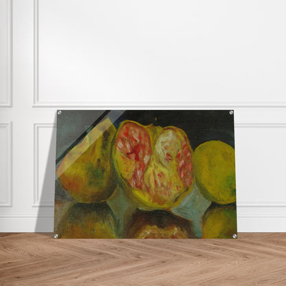 STILL LIFE POMEGRANATES - Salvador Dali Acrylic Print - 70x100 cm / 28x40″ inches
