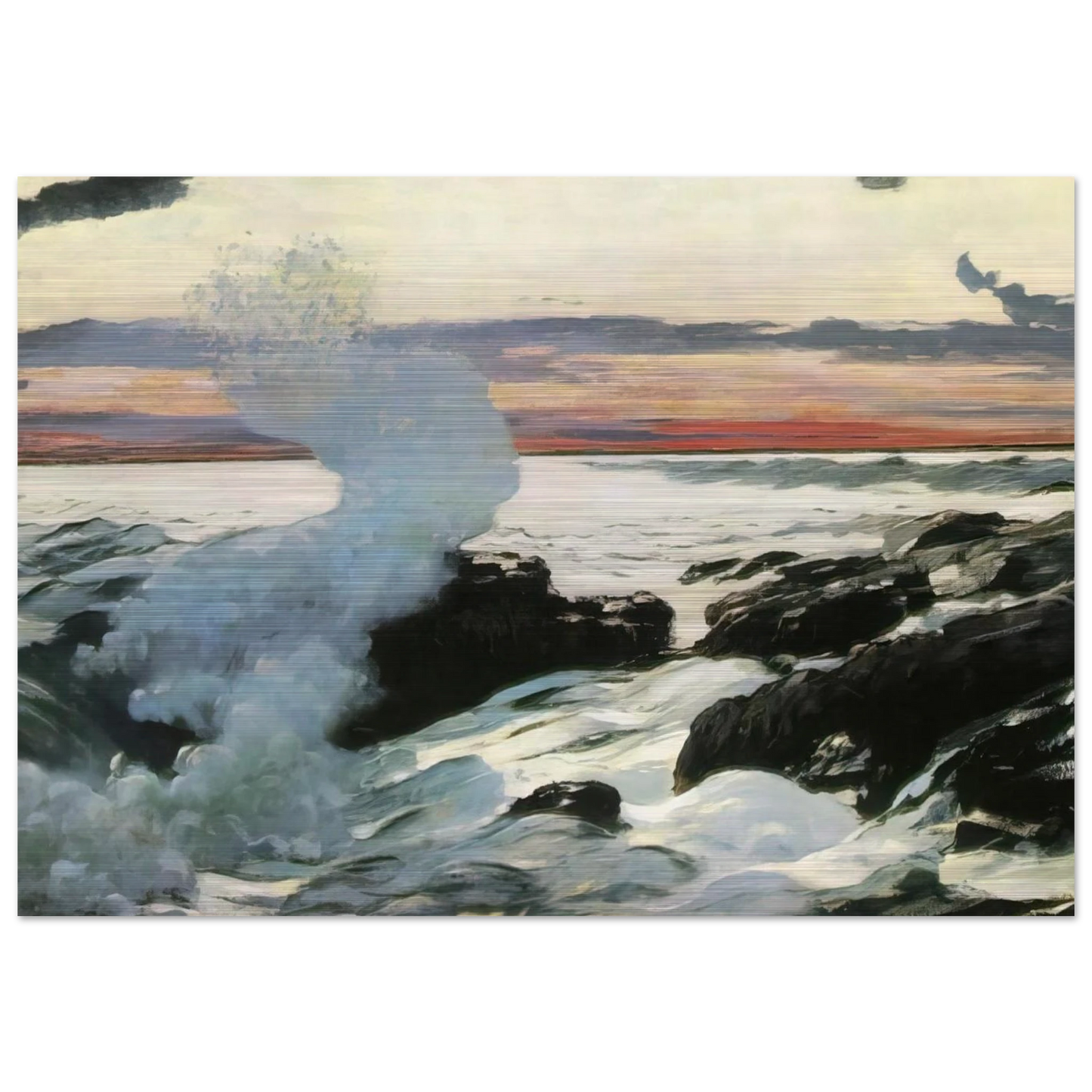 WEST POINT PROUT S NECK - Winslow Homer Brushed Aluminum Print - 70x100 cm / 28x40 inches | Winslow Homer Aluminum Print | Winslow Homer Prints