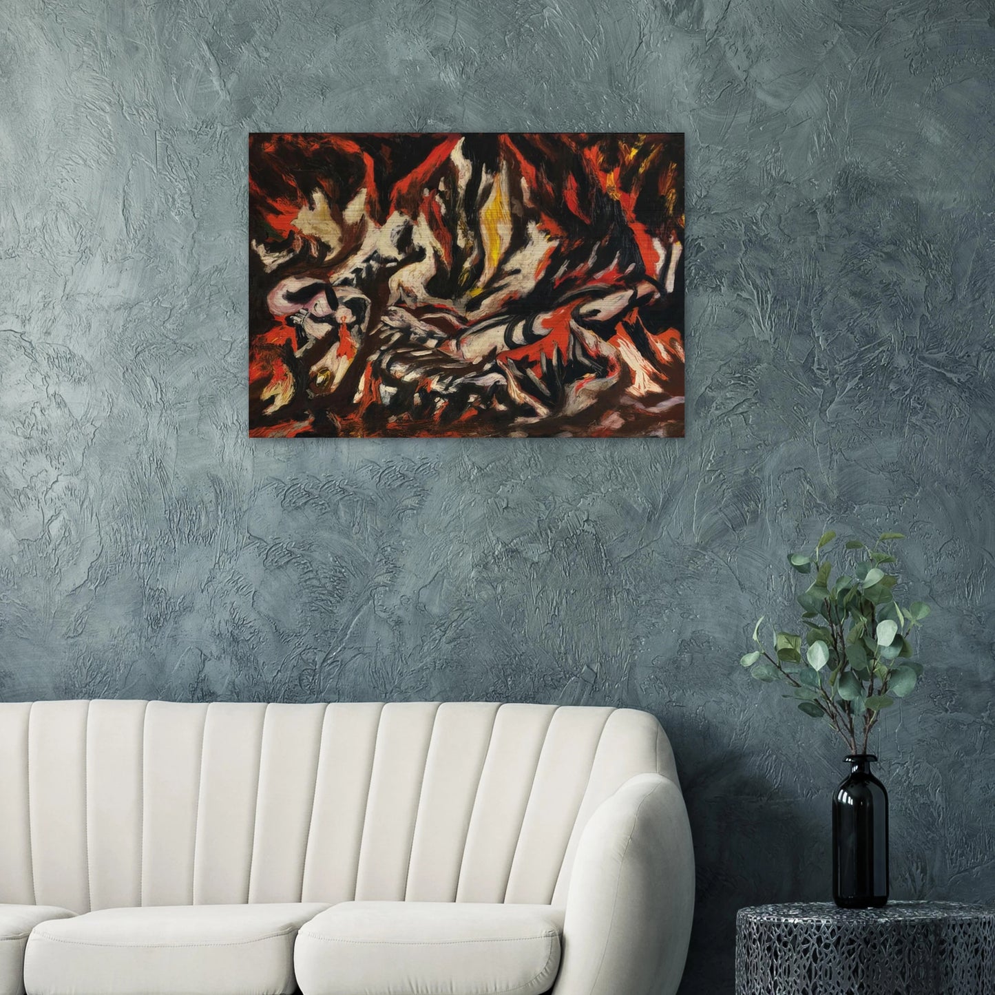 THE FLAME 1938 - Jackson Pollock Brushed Aluminum Print - 70x100 cm / 28x40 inches | Jackson Pollock Aluminum Print | Jackson Pollock Prints