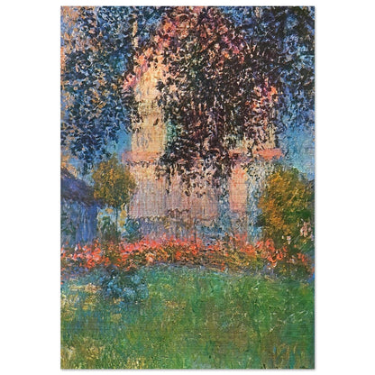 The Artist's House in Argenteuil - claude monet Brushed Aluminum Print - 70x100 cm / 28x40 inches | claude monet Aluminum Print | claude monet Prints