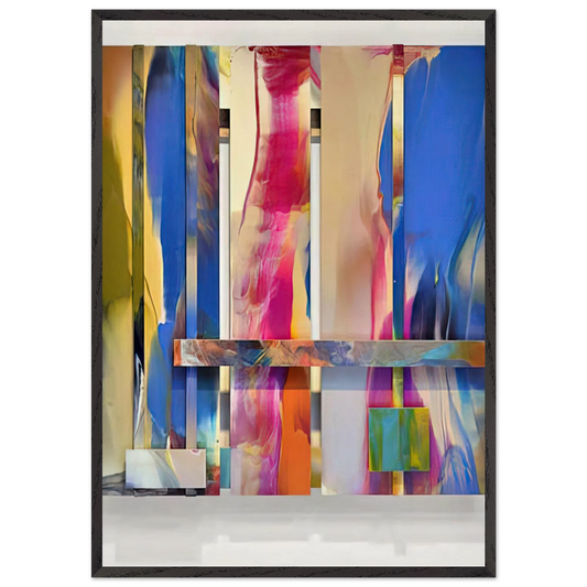 Wide - Sam Gilliam 70x100 cm / 28x40 inches Framed Art Print – Black Wooden Frame