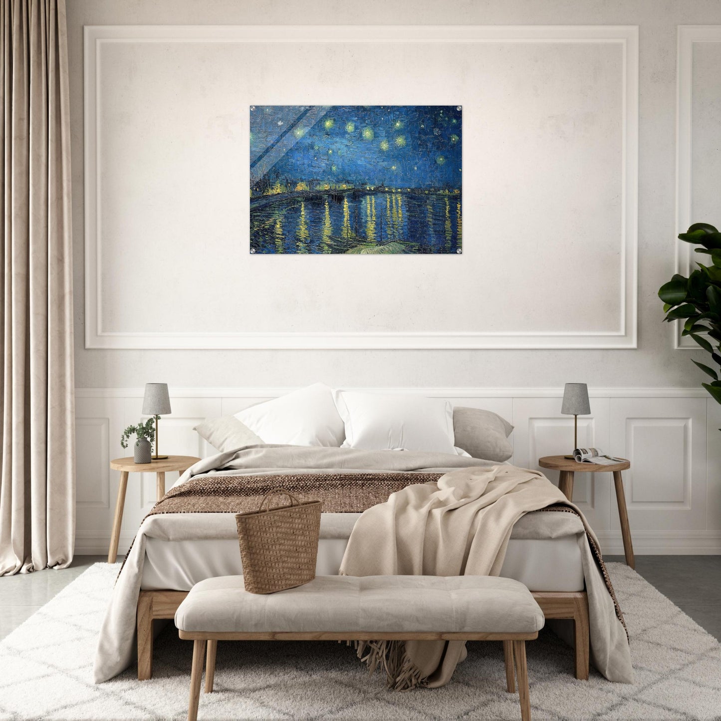 Starry Night Over the Rhone - Vincent van Gogh Acrylic Print - 70x100 cm / 28x40″ inches