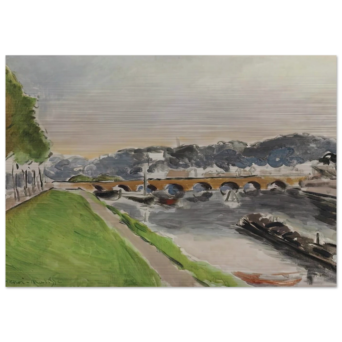 LE PONT DE SEVRES AU CHALAND 1917 - Henri Matisse Brushed Aluminum Print - 70x100 cm / 28x40 inches | Henri Matisse Aluminum Print | Henri Matisse Prints