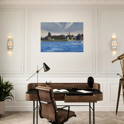 Blackwell s Island - Edward Hopper Brushed Aluminum Print - 70x100 cm / 28x40 inches | Edward Hopper Aluminum Print | Edward Hopper Prints